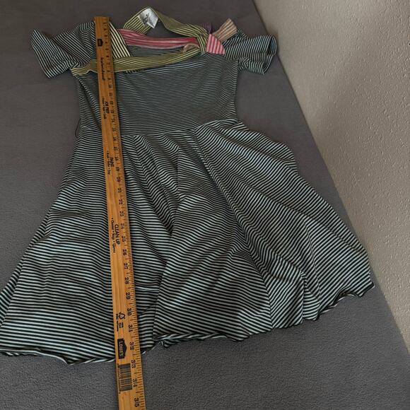 Beguile By Bryce Lars Fit and Flare Striped Jersey Knit Dress Womens S Stretch - Picture 13 of 15